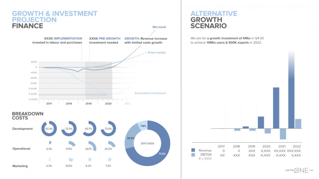 pitch deck example for investors the investment and ROI